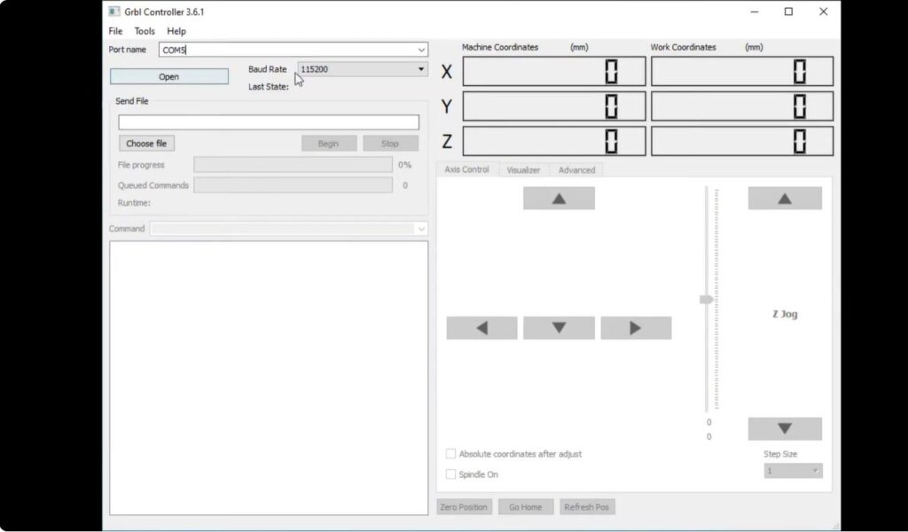 CNC step/mm calibration process