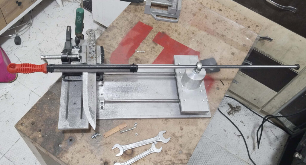 knife sharpening device setup