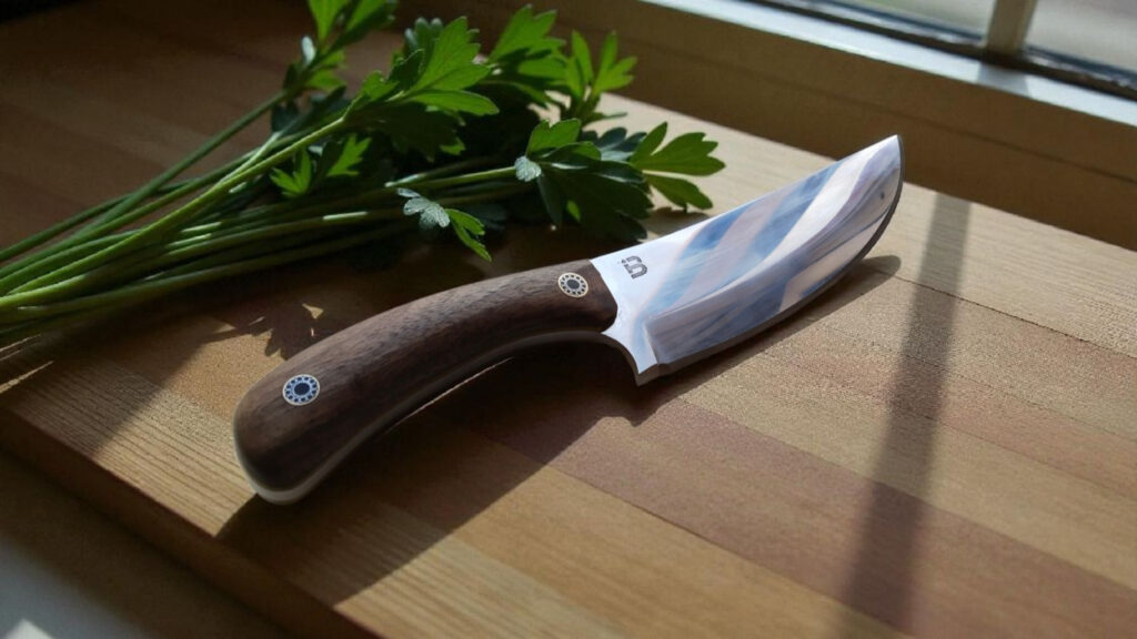 handmade bushcraft knife blade grinding process