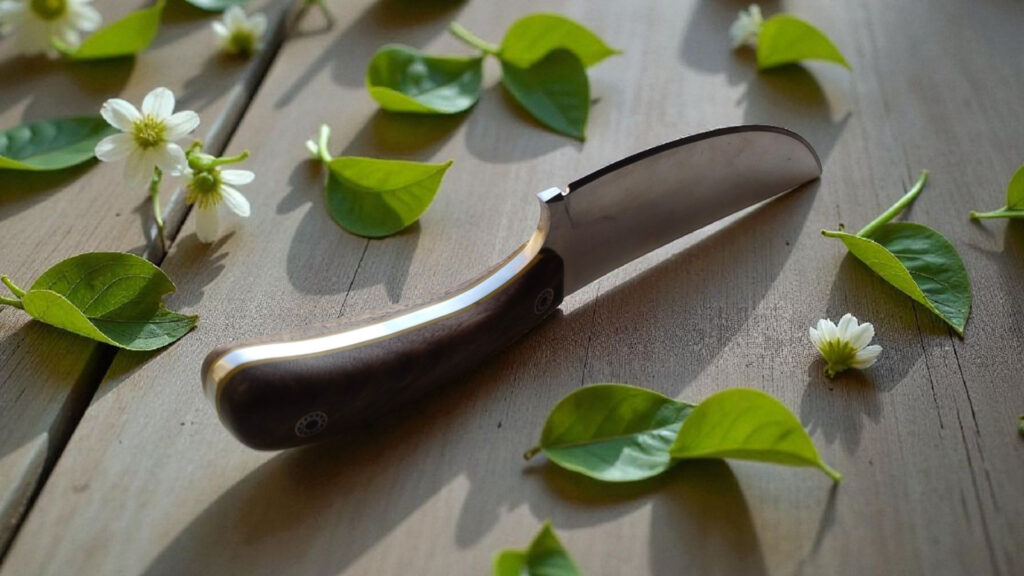 handmade bushcraft knife blade grinding process