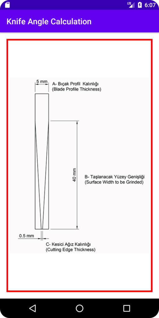 knife sharpening angle calculation